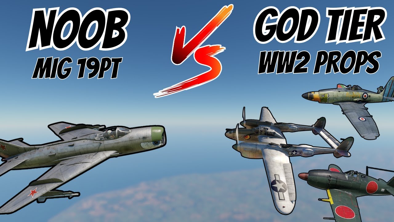 NOOB in a Jet vs GOD TIER Players in WW2 Props - WAR THUNDER!!