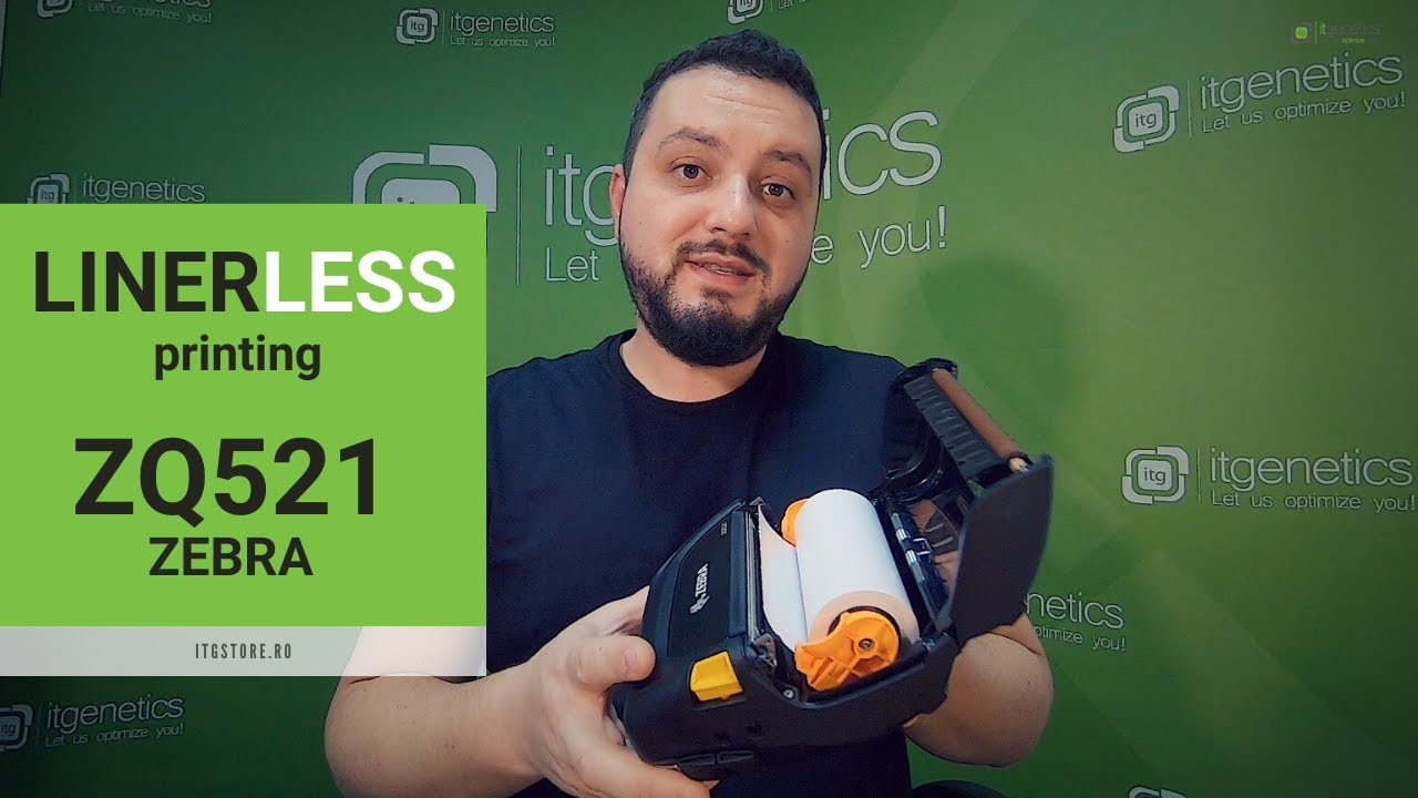 ✔️Linerless label printing - imprimanta de etichete portabila Zebra ZQ521📑 📦