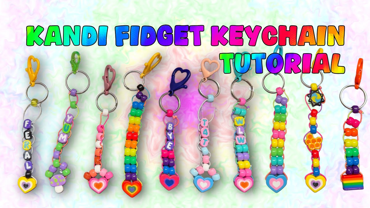 Fidget Kandi Keychain Tutorial (for Pride Month!) | Easy Kandi Tutorials