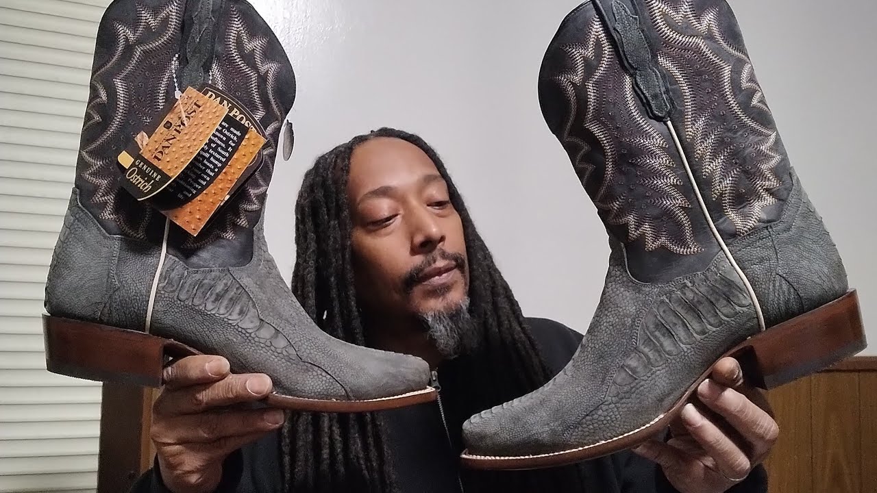 Dan post Ostrich Leg Grey Western Boots #westernboots #DanPostBoots #westernwear
