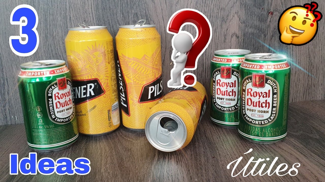 3 Ideas Útiles Reutilizando LATAS DE CERVEZA fácil y funsional | Beer Can Crafts.