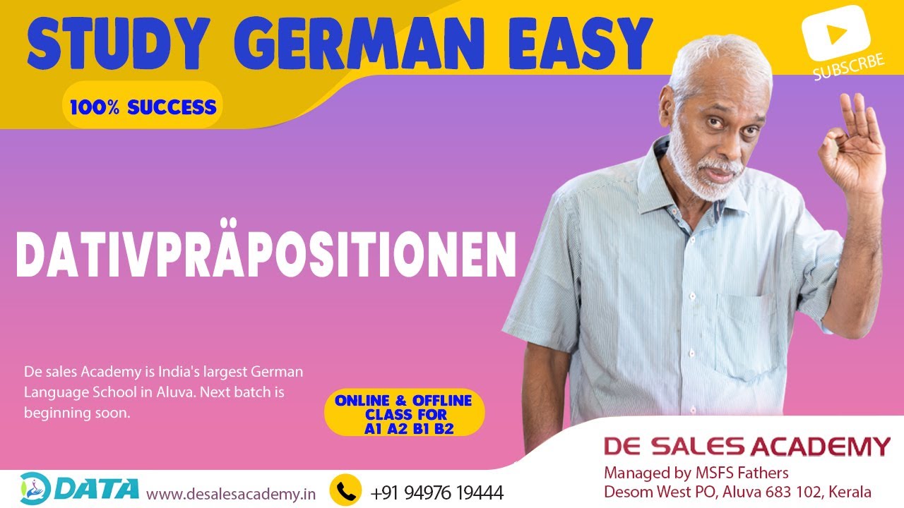 HOW TO USE DATIVPRÄPOSITIONEN IN SENTENCE: LEARN GERMAN WITH DE SALES ACADEMY: GERMAN A1 LEVEL