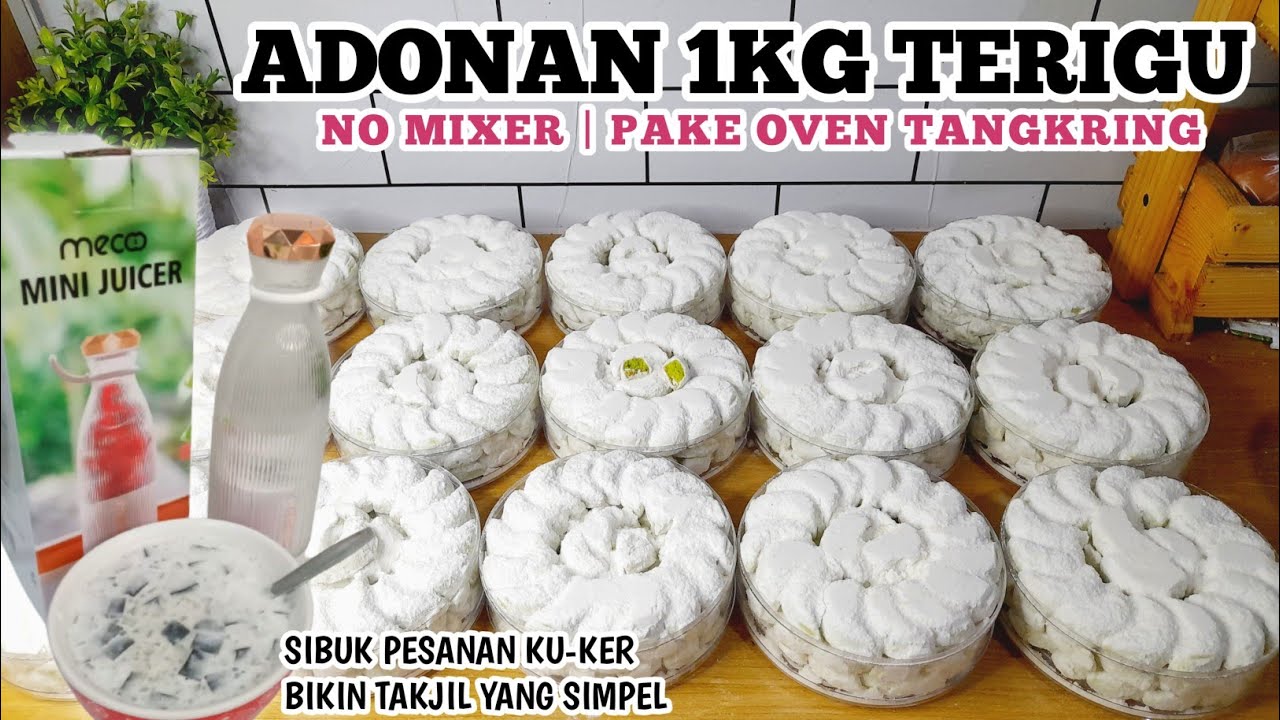 RESEP JUALANKU PUTRI SALJU PANDAN 1KG TERIGU,HASILNYA LUMER -MECOO MINI JUICER #MeCookWhithMecoo