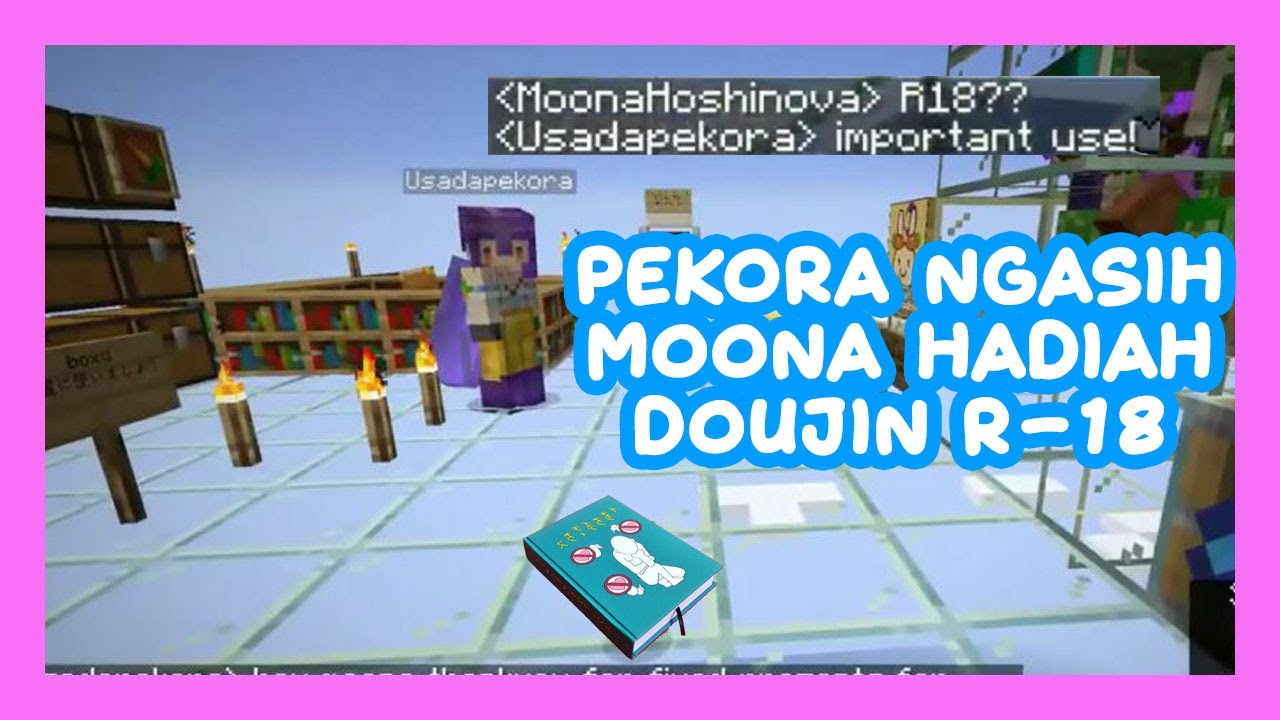 [ Hololive sub indo ] Pekora ngasih hadiah ke Moona Majalahnya Kakashi