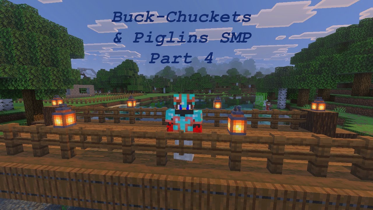 Building a Bridge | Buck-Chuckets & Piglins SMP | Part 4