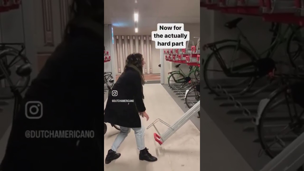 Parking in the world's largest bicycle garage with 12,500 spaces! This is intense.