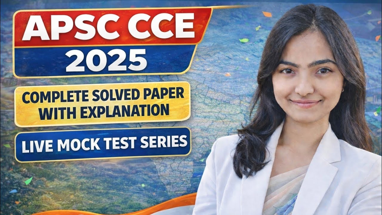 APSC CCE 2025 COMPLETE SOLVED PAPER WITH EXPLANATION LIVE MOCK TEST