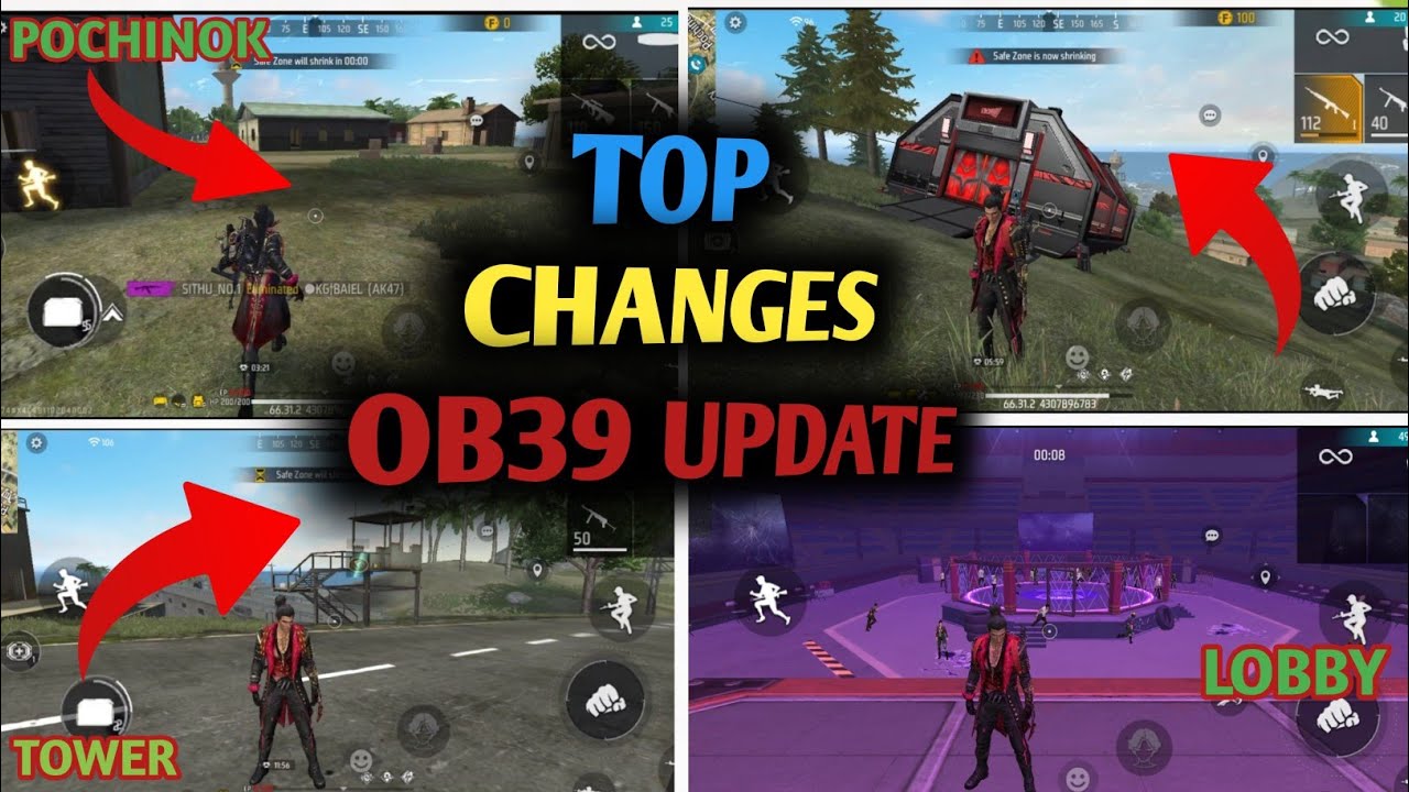 TOP CHANGES IN OB39 UPDATE | OB39 UPDATE CHANGES | NEW UPDATE GARENA FREE FIRE