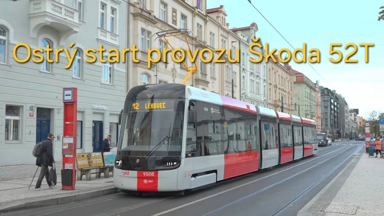 Ostrý start provozu tramvají Škoda 52T v Praze na lince 12, 4.-5.11.2025