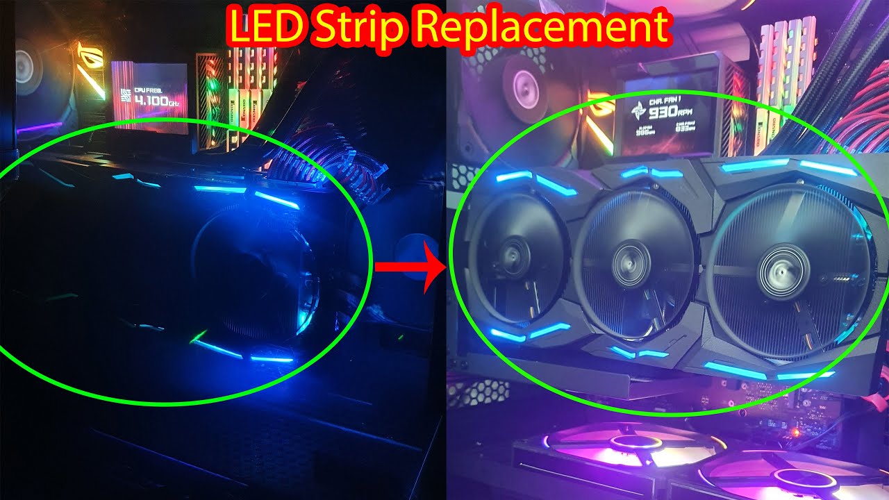 ASUS ROG STRIX RTX 2080 OPAQUE LED TUBE/STRIP REPLACMENT