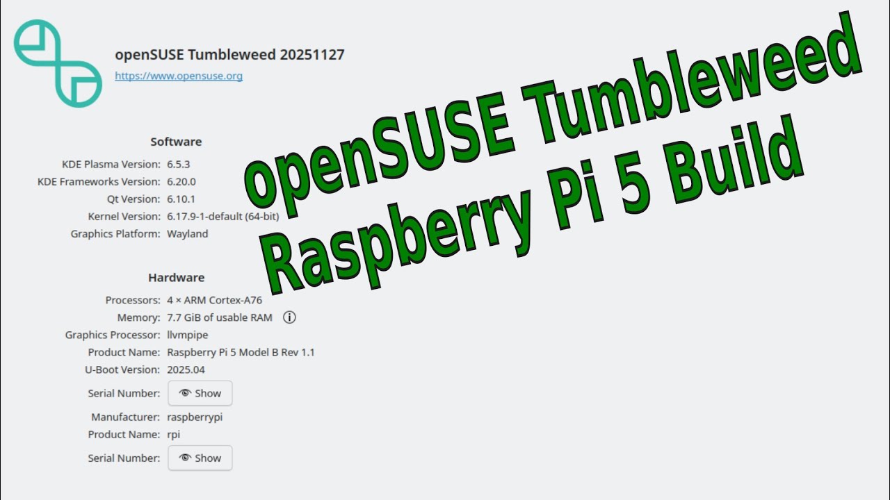 Raspberry Pi 5 и openSUSE Tumbleweed