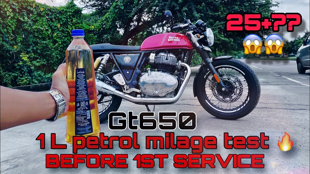 2024 Continental gt650 milage test before 1st service unexpected result😱#gt650 #royalenfield #milage