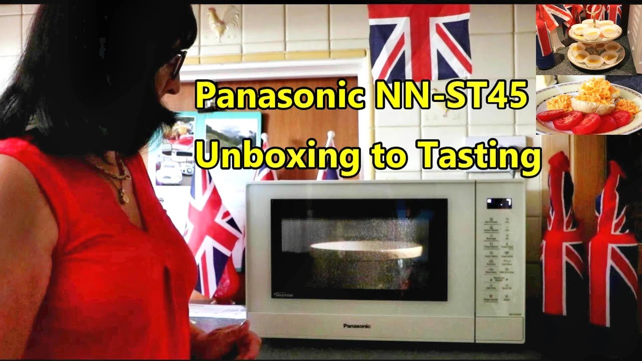 Panasonic NN-ST45KW Microwave Unboxing to Tasting 2021. How we cooked jacket potatoes & lemon curd.