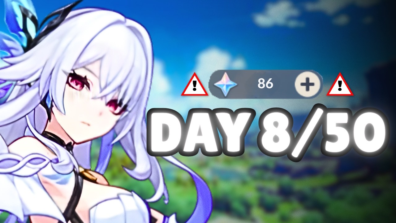(DAY 8) Farming 18,880 Primogems in 50 DAYS So I Don’t Lose 50/50 Skirk Rerun… F2P BTW