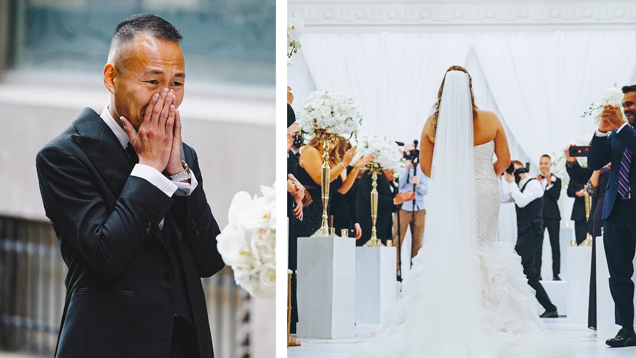 His reaction during the FIRST LOOK was EVERYTHING ❤️ | Omni King Edward Hotel | Toronto Wedding
