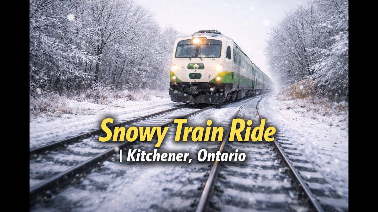 Snowy Train Ride | Block Line Station to Frederick Station, Kitchener, Ontario, Canada