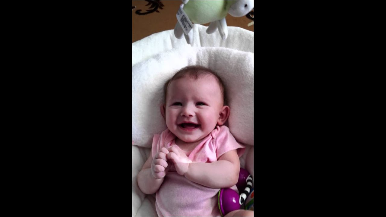 Baby laughing at MANA MANA