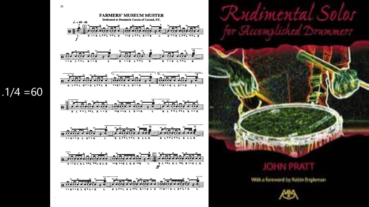 Farmer's Museum Muster by John Pratt -Rudimental Play Along with Rick Series