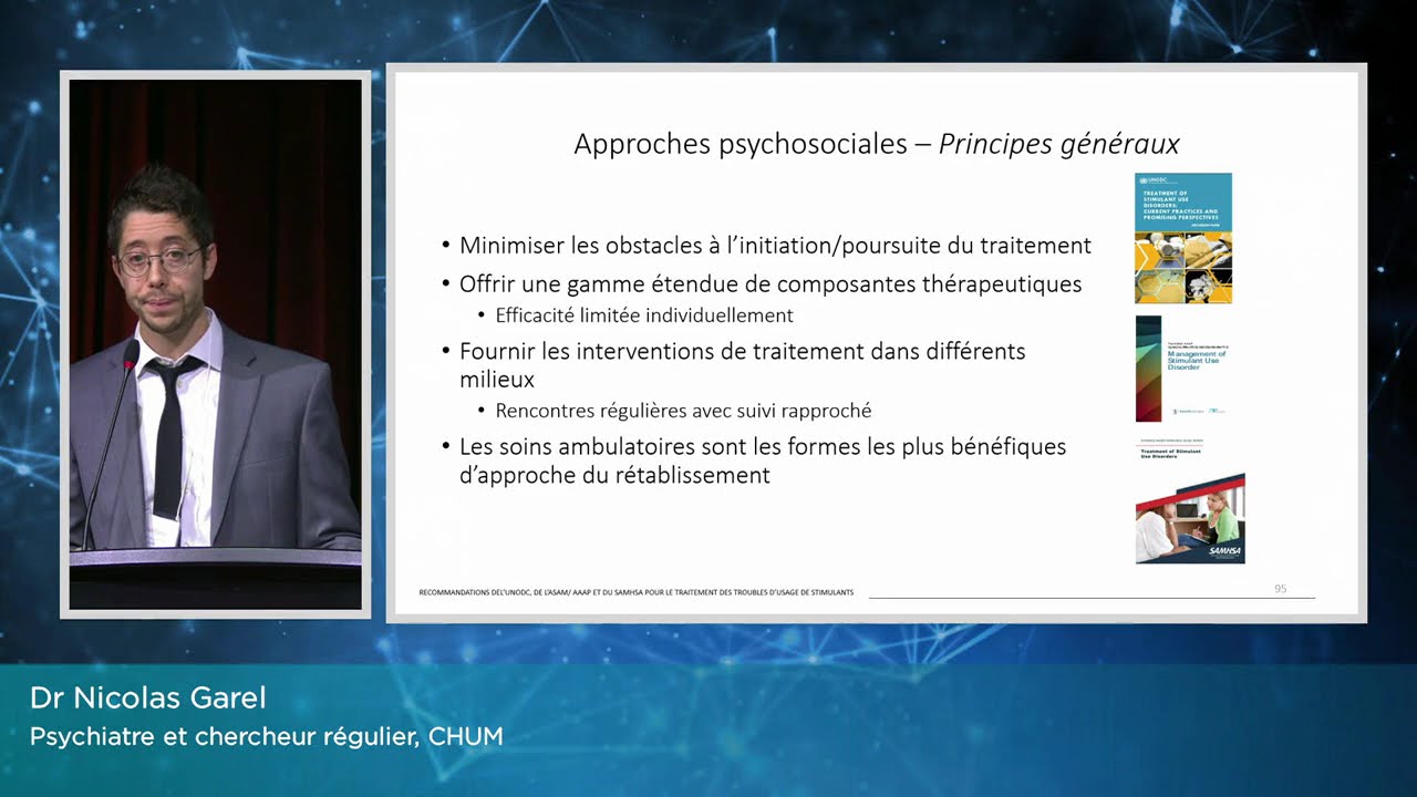 Intervention pour conso. stimulants et trouble d’usage : meilleures pratiques et avancées récentes