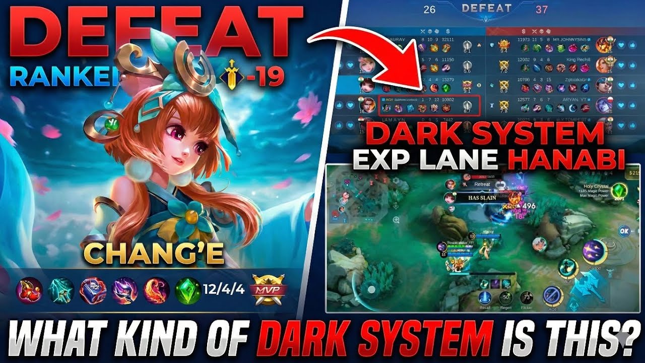 DARK SYSTEM EXPOSED! 😡 Chang'e 1v9 vs EXP Lane Hanabi...