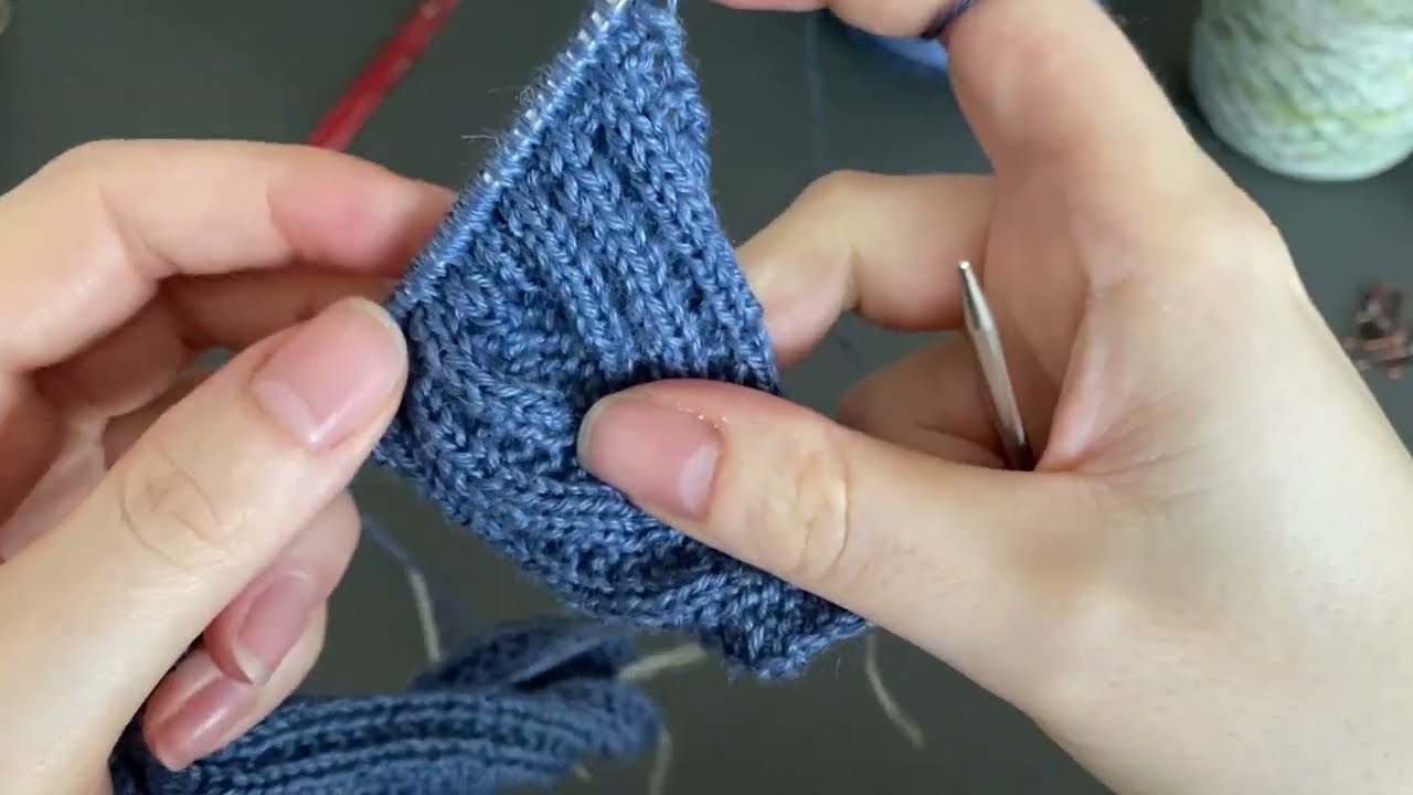 Maschen im Strickstück neu anschlagen | für Linkshänder