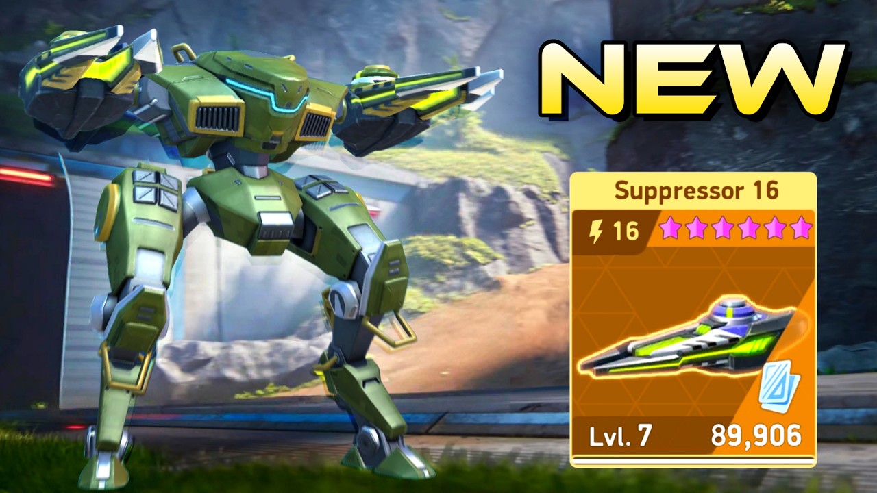NEW WEAPON Suppressor 16 with Panther & Volti - Mech Arena