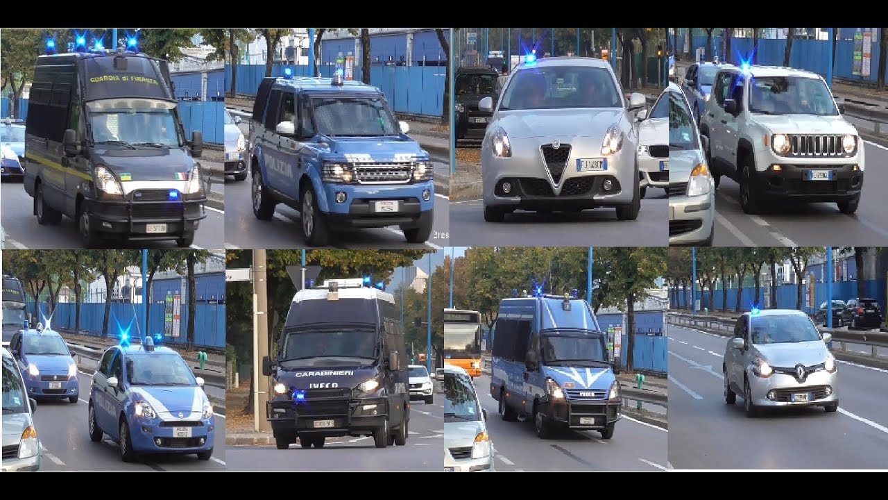 [150 ISCRITTI] Mezzi forze dell'ordine in sirena in scorta al Padova calcio