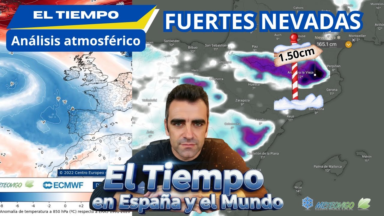 Nos encontramos ante un PATRÓN de LLUVIAS ☔​ y NEVADAS ❄️​ recurrentes sobre ESPAÑA: Última hora