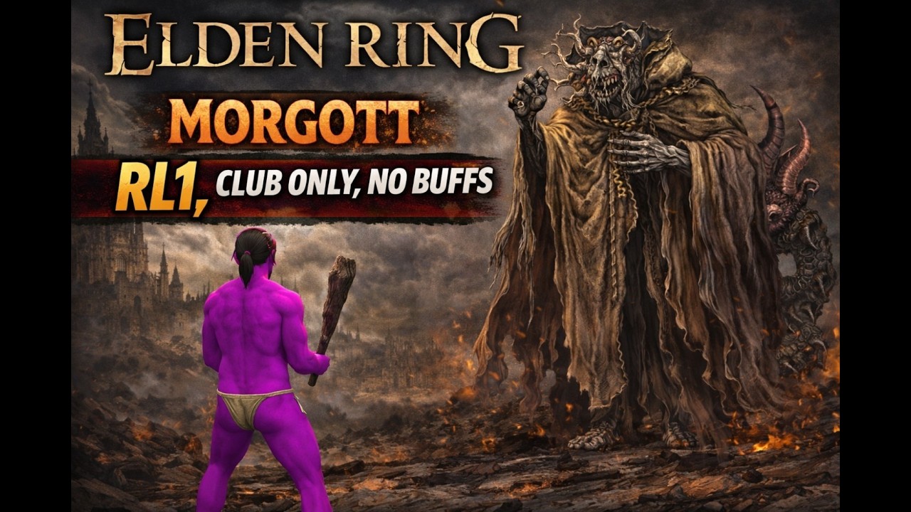 Elden Ring - Morgott RL1, club only, no buffs