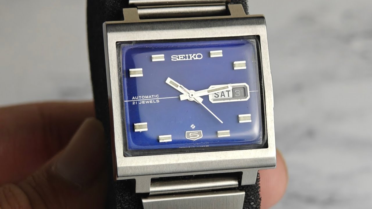 Seiko Vintage Watch (Seiko 5) Blue Square TV Dial Automatic Watch Review