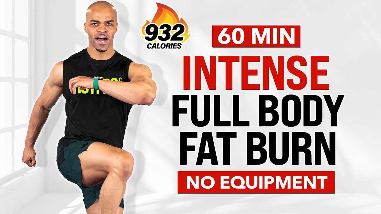 60 MIN INTENSE FULL BODY HIIT WORKOUT (NO EQUIPMENT) | High Intensity Fat Burning Workout at Home