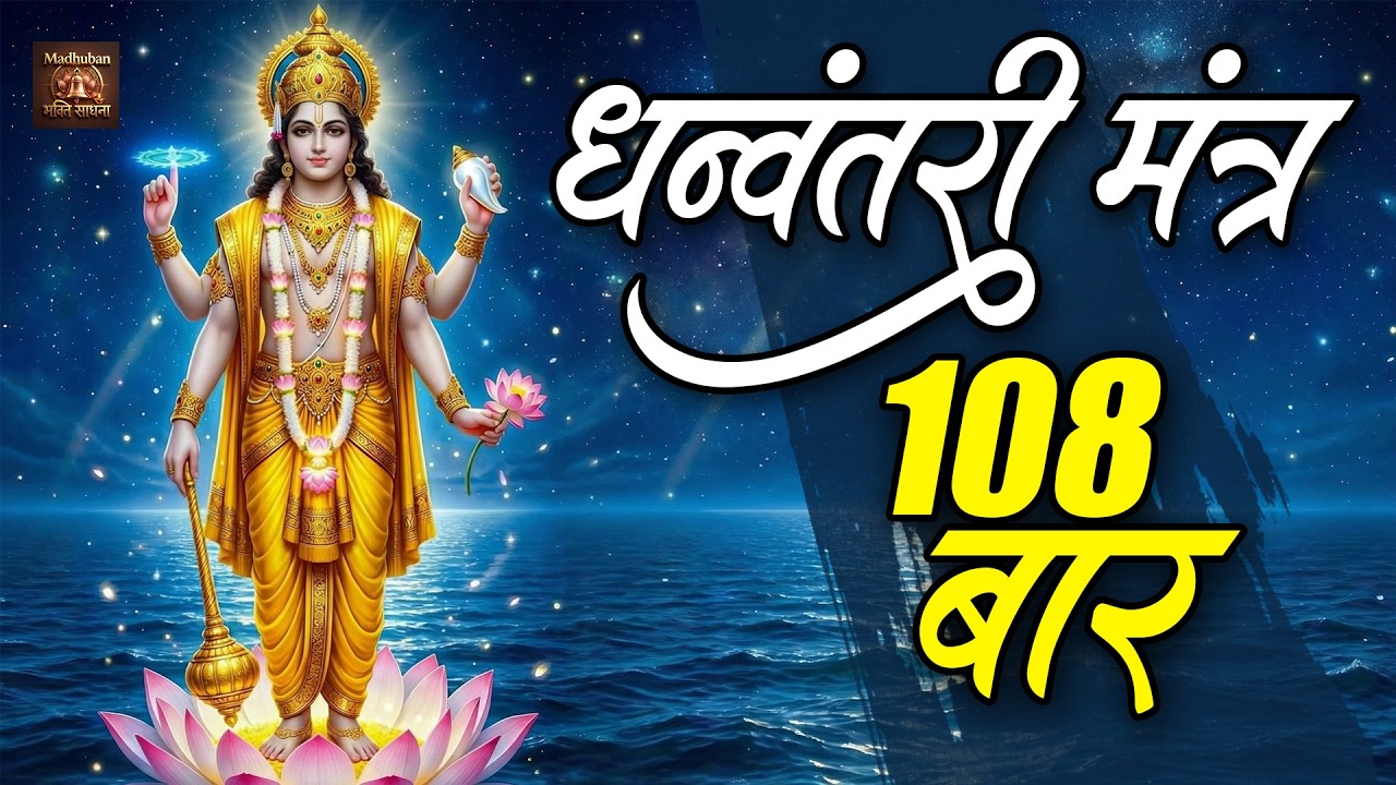 Dhanvantri Maha Mantra || धन्वंतरी मंत्र 108 बार || Mantra for Good Health || सुने सम्पूर्ण जाप