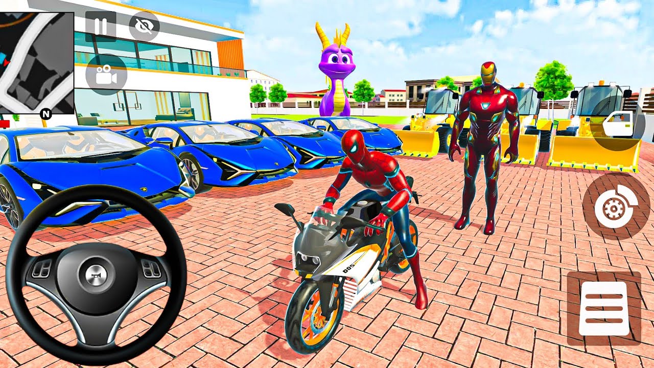 🐝 Indian Thift Auto Android Game 🌿 SuperMan & Spiderman Game😍G- Wagon & McQueen Car & Bike Showroom