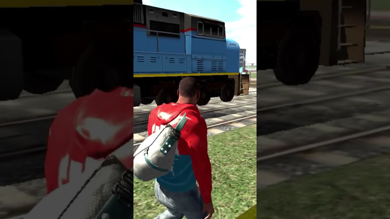 Indian bike driving 3d train funny 🤣