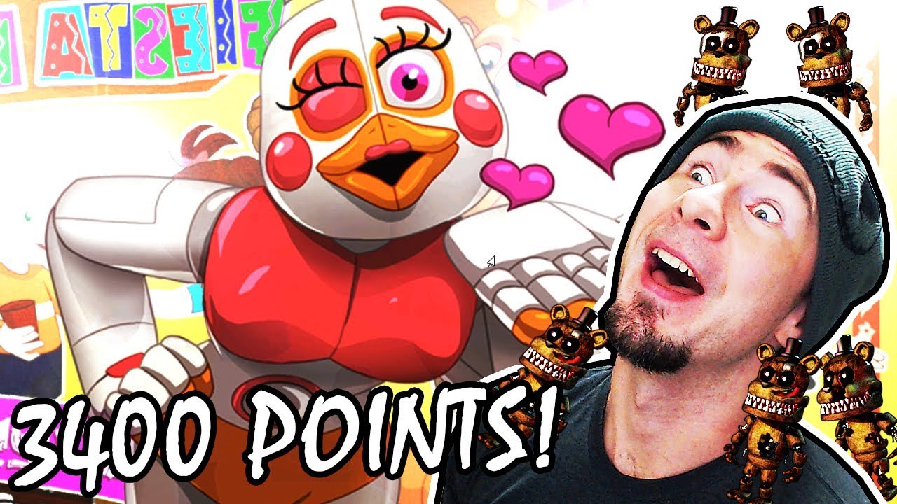 (Starting to get hard...) FNAF ULTIMATE CUSTOM NIGHT // Getting 3400 POINTS! // 4 ANIME CUTSCENES