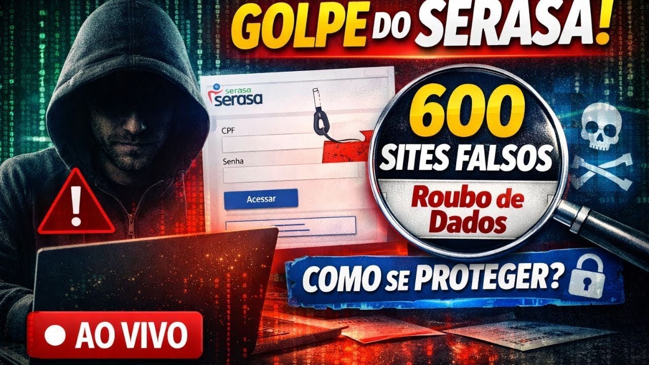 GOLPE DO SERASA: CRIMINOSOS USAM SITES FALSOS PARA ROUBAR DADOS