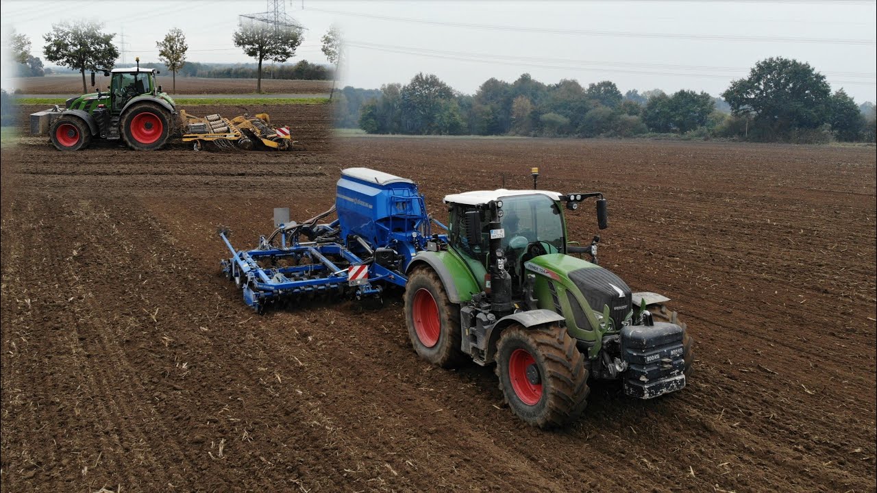 Bodenbearbeitung & Aussaat mit  2xFendt 724/ Köckerling VITU 600/Agrisem Maximulch - 2020