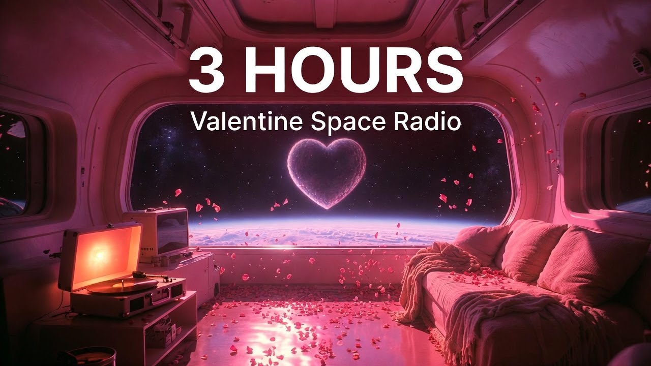 Valentine Space Radio — 3 Hours Romantic Lo-Fi 🌙