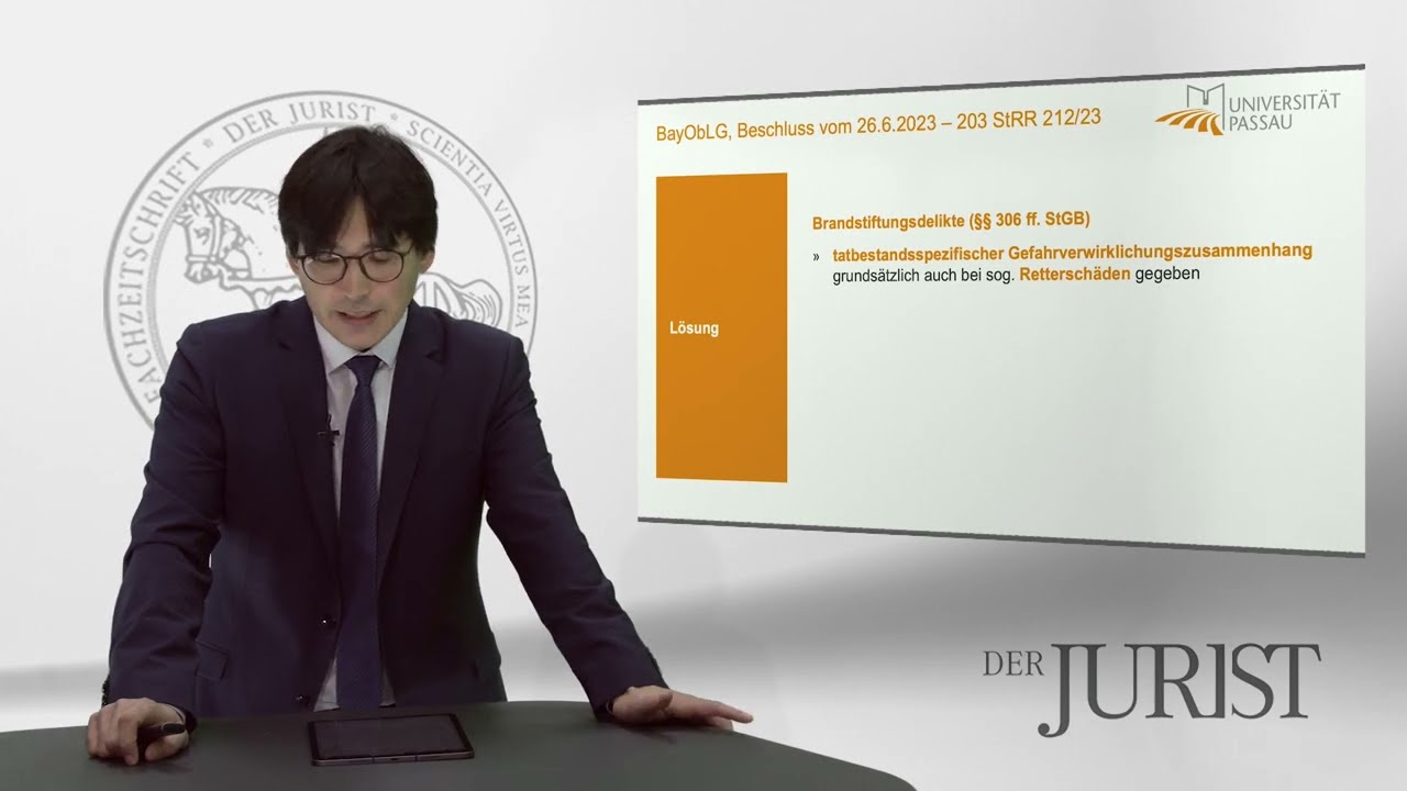 Brandlegung: Gefahr der Gesundheitssch&auml;digung und Zurechenbarkeit - BayObLG, Beschluss vom 26.6.23