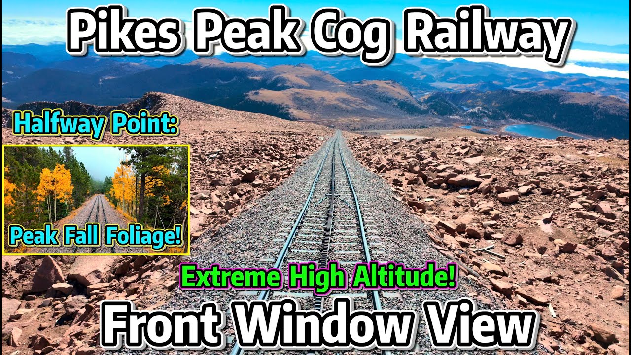 ⁴ᴷ⁶⁰ Driver’s View: Downhill from the Summit of the Pikes Peak Cog Railway! (14,115 ft)