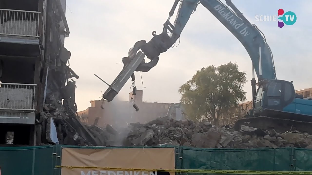 SCHIE TV: Sloop woningen Parkweg in volle gang