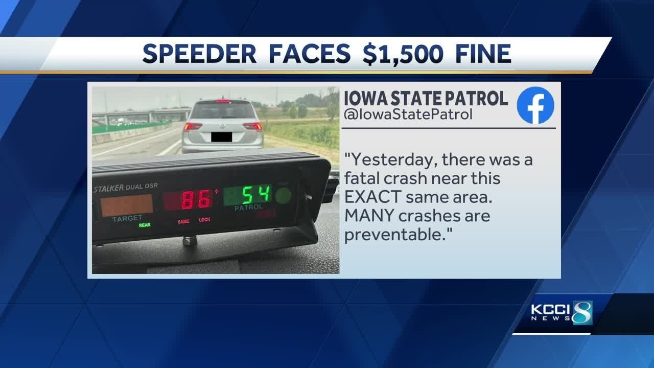 Teen fined for speeding in West Des Moines construction zone