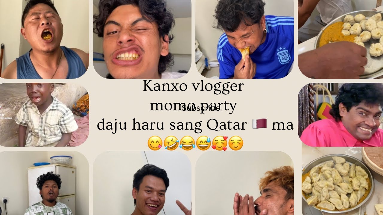 Aaja hamro Momo😋 party  ☺️ aafnai hatle banako hai guys 😊traw maja aayo 🥵😂🤣#comedy #vlog 