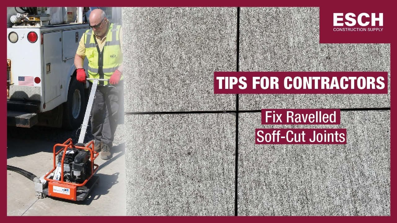How to Fix Ravelled Concrete Joints- COACH'S CORNER | Esch Construction Supply