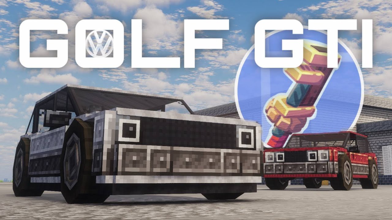 повторил ЛЕГЕНДАРНЫЙ Golf mk2 GTI в Майнкрафт при  помощи CREATE!