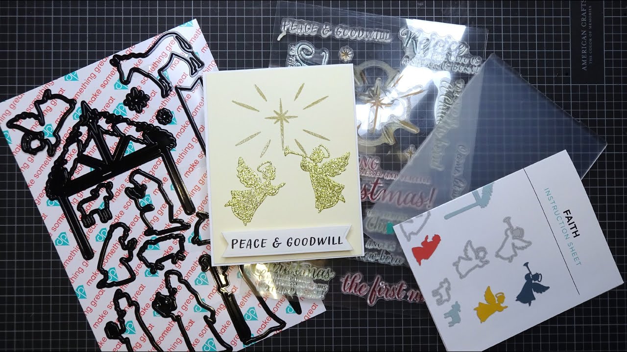 Diamond Press Filled with Faith Stamps and Dies Kit Review Tutorial! Peaceful and Serene Set!