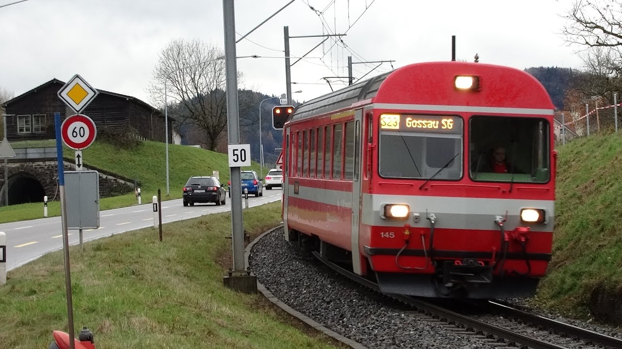 Zugverkehr bei Herisau (SOB, Appenzellerbahn, Thurbo...)