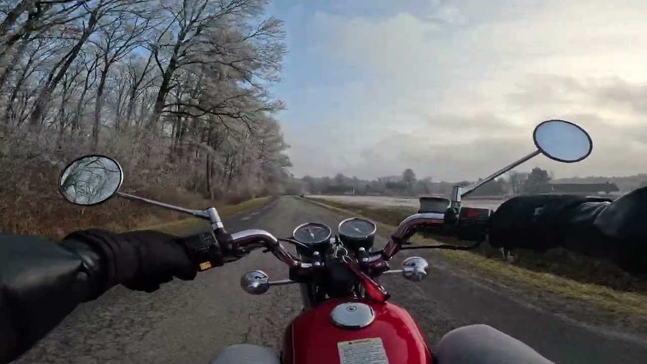 Radomyśl Wielki - Dąbie - Zdziarzec Motocyklem 4K 27.12.2024