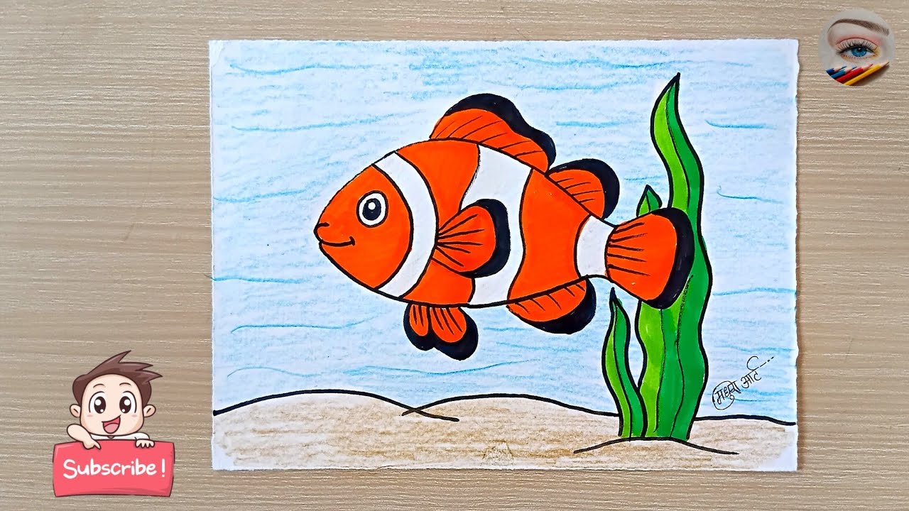 How To Draw Nemo🧡 | Step By Step Drawing |@MadhuraTaldevkar 