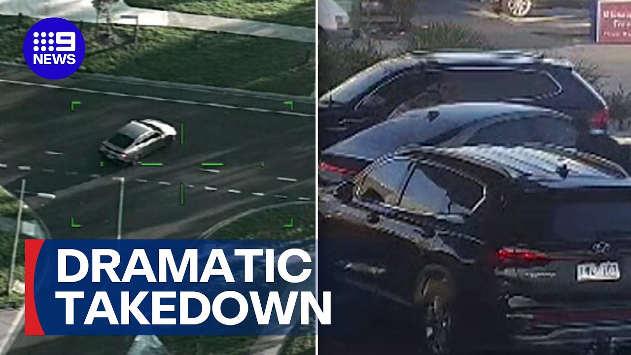 Wild chase ends with dramatic service station arrest | 9 News Australia